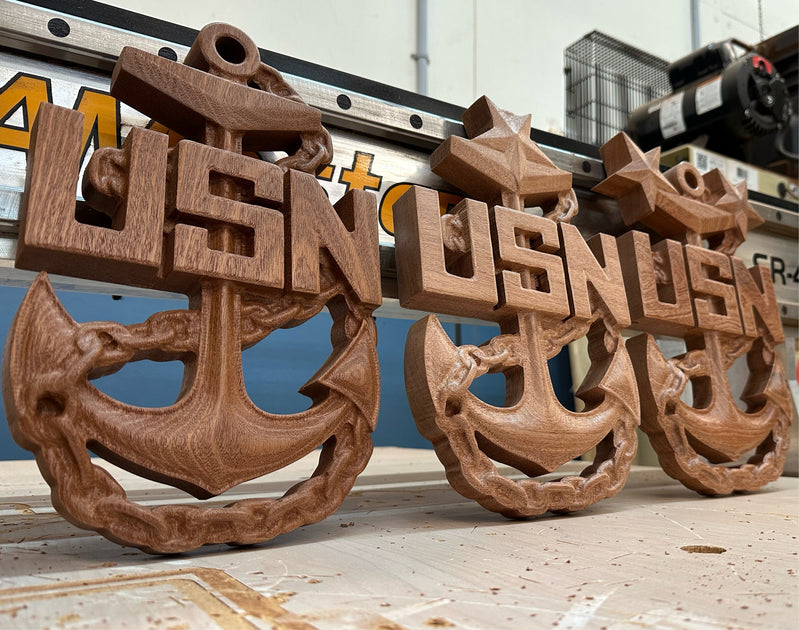 12 inch High Definition Chief Anchors Sailor Made Custom Woodworks