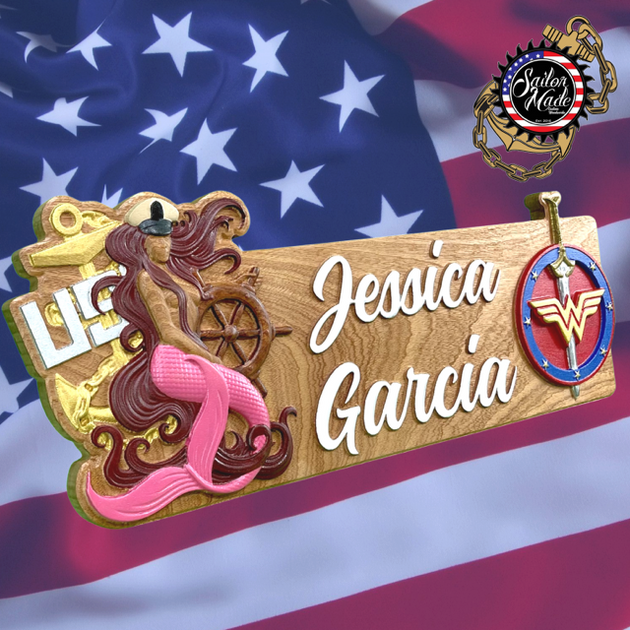 Desktop Nameplate Sailor Made Custom Woodworks