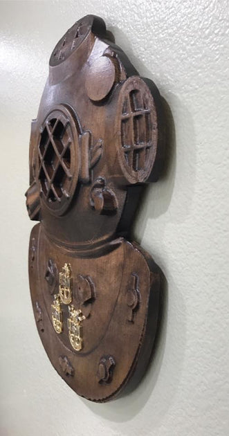 Mark 3 Dive Helmet Wall Plaque – Sailor Made Custom Woodworks