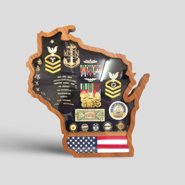 State Shadow Box – Sailor Made Custom Woodworks