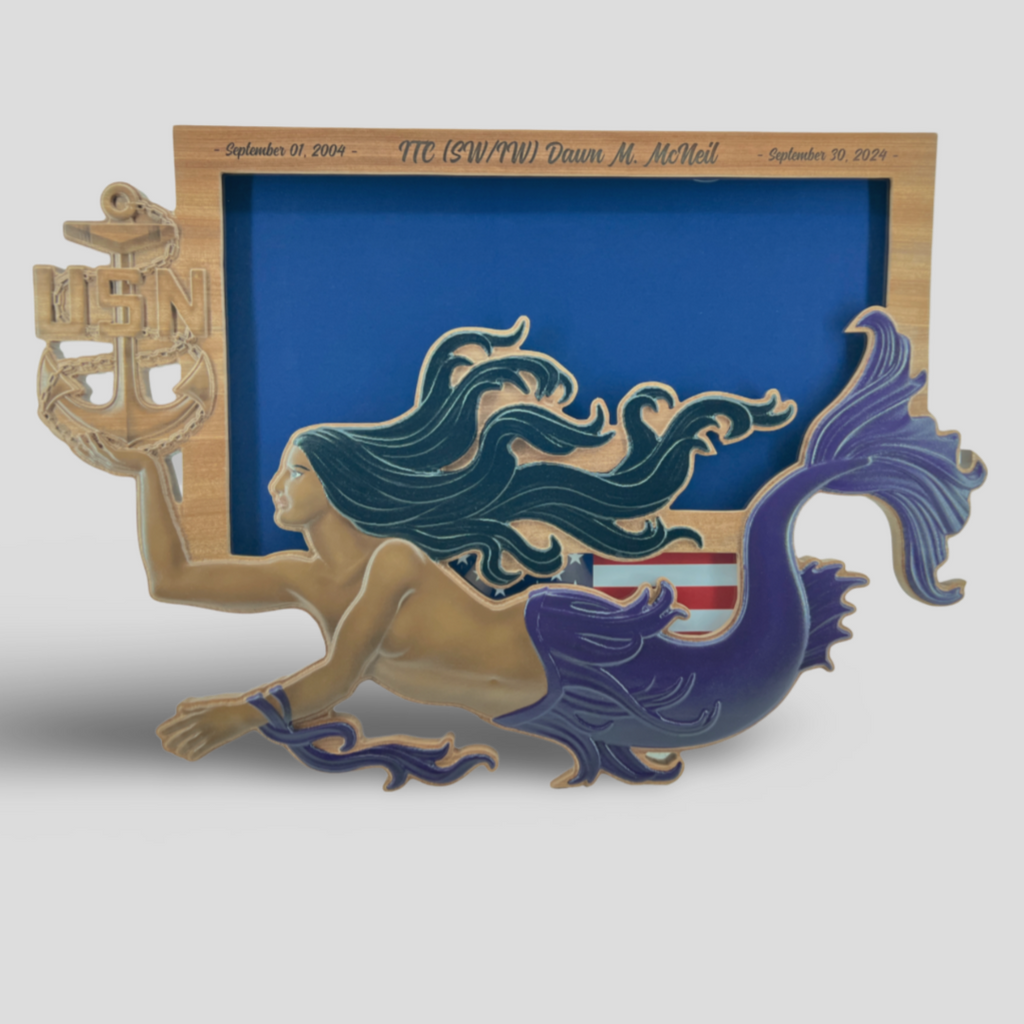 Rectangular Mermaid Shadow Box – Sailor Made Custom Woodworks