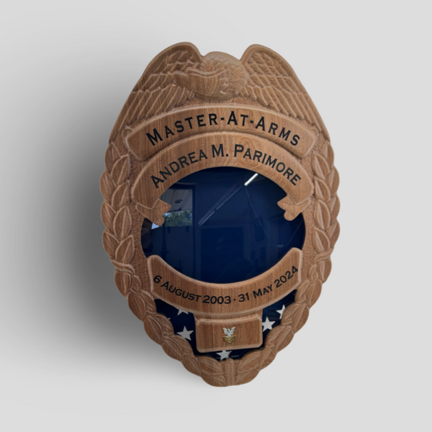Security Forces / Police Shield Shadow Box – Sailor Made Custom Woodworks