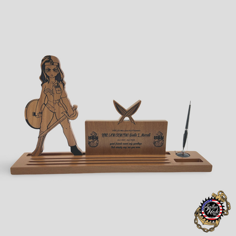 CPO Woman Warrior Desk Plaque