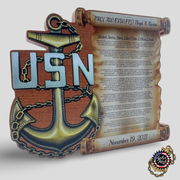 Chief Anchor and Scroll Plaque