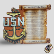 Chief Anchor and Scroll Plaque