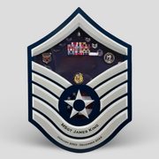 Air Force Master Sergeant Stripe Shadow Box