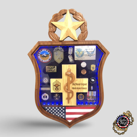 Air Force Medic Badge Shadow Box