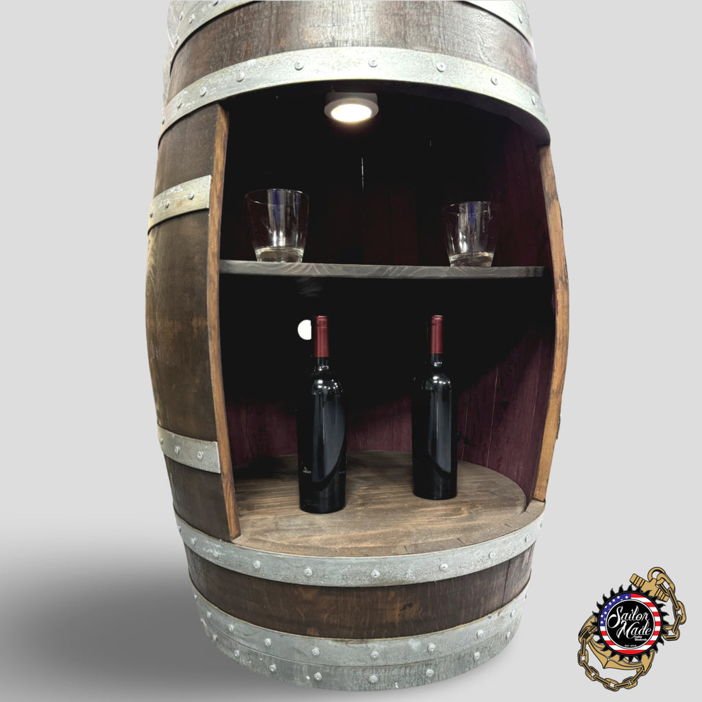 Wine barrel wine sale rack plans