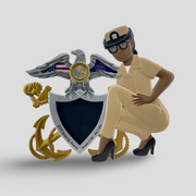Female Service Member with Rank Shadow Box