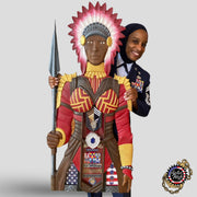 4ft Warrior Chief Shadow Box