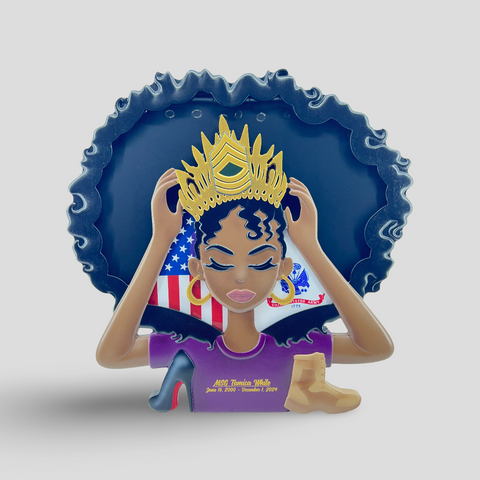 Female Service Member with Crown Shadow Box