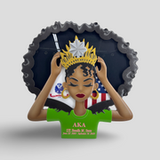 Female Service Member with Crown Shadow Box