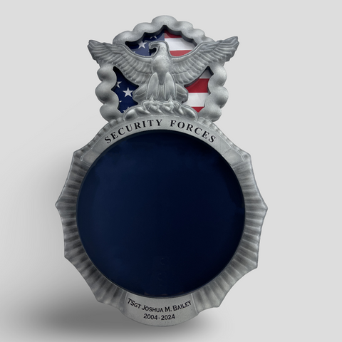 Air Force Security Forces Badge Shadow Box