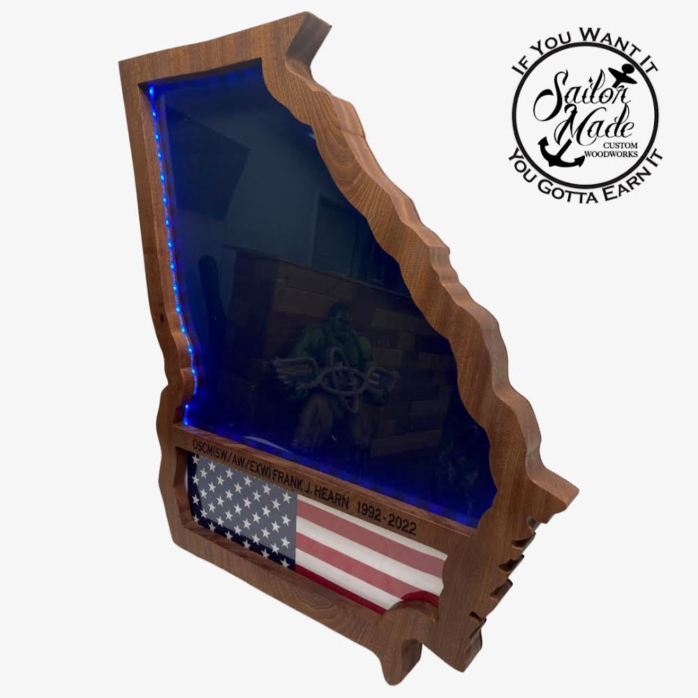 State Shadow Box – Sailor Made Custom Woodworks
