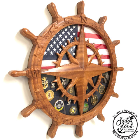 Compass Rose and Helm Shadow Box