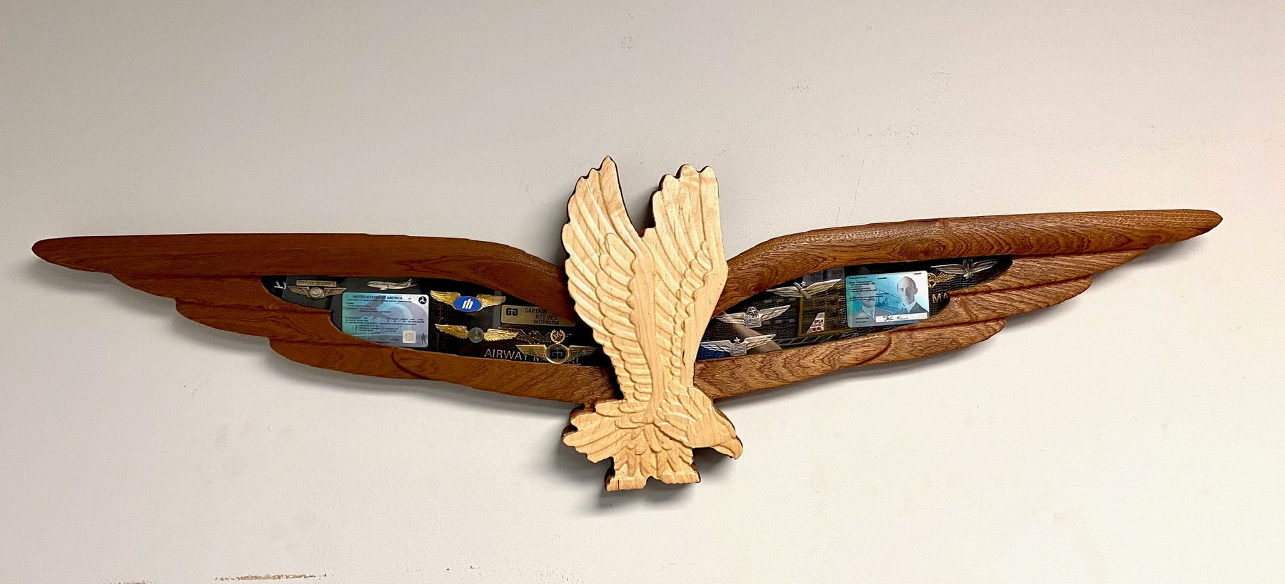 Pilot Shadow Box Airline Pilot Wings Shadow Box – Sailor Made Custom Woodworks