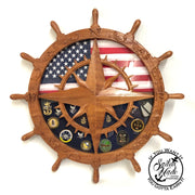Compass Rose and Helm Shadow Box