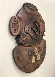 Mark V Helmet Plaque, Diving Helmet Wall Art, Deep Sea Diving Decorations