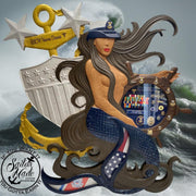 Coast Guard Mermaid with Helm and Cover Shadow Box